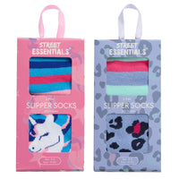 Girls Slipper Socks with Grip in Gift Box (2 Pair)