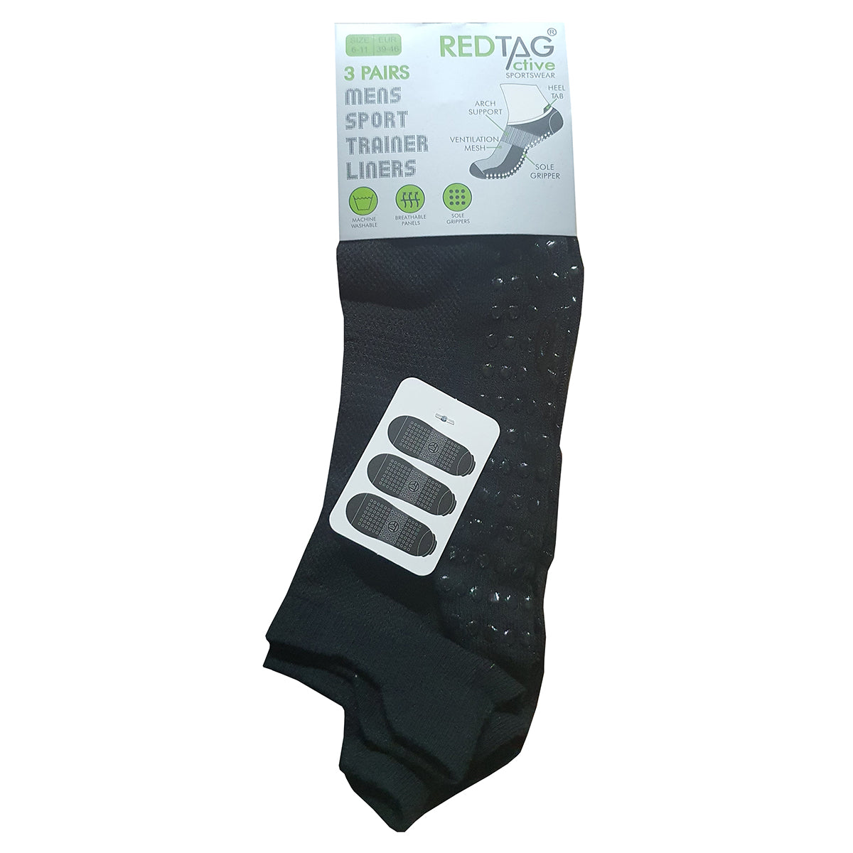 Mens Trainer Socks with Grip Gripper (3 Pack) Order Wholesale
