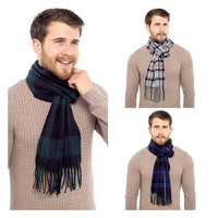 Mens Checked Scarf