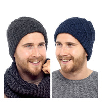 Mens Cable Knit Beanie Hat