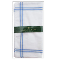Mens Colour Border Handkerchief Handkies (10 Pack)