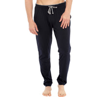 Mens Jersey Contrast Inner Waistband Cuffed Lounge Pants