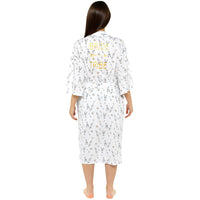 Ladies Team Bride Printed Kimono Wrap