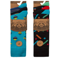 Mens Bamboo Design Geo PatternSocks (3 Pair)
