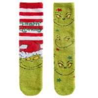 Mens Cosy Thermal Christmas Xams Grinch Socks with Grip (1 pair)
