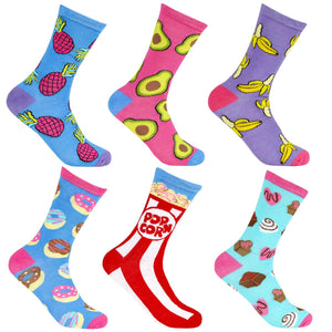 Ladies Women Novelty Food Design Socks (1 pair)