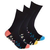 Ladies Women Bamboo Comfort Top Loose Top Daisey Socks (3 Pair)
