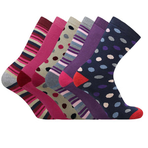 Ladies Spot Design Thermal Socks (3 Pair)