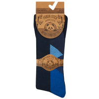 Mens Bamboo Footbed Design Non Elastic Top Socks