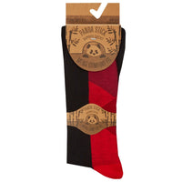 Mens Bamboo Footbed Design Non Elastic Top Socks
