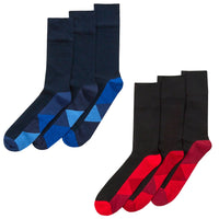 Mens Bamboo Footbed Design Non Elastic Top Socks
