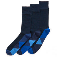 Mens Bamboo Footbed Design Non Elastic Top Socks
