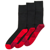 Mens Bamboo Footbed Design Non Elastic Top Socks