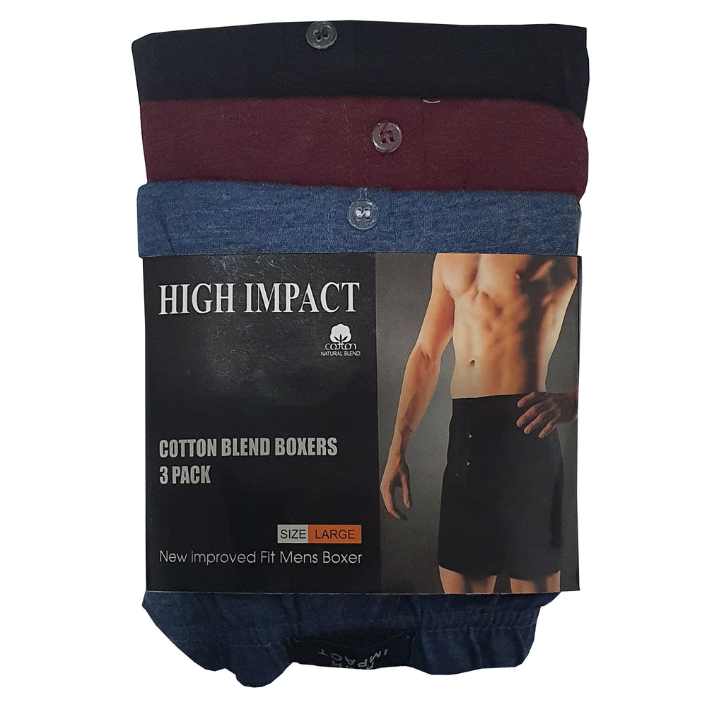 Mens Classic Boxer Shorts (3 Pack)