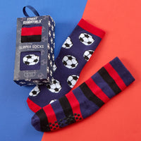 Boys Slipper Socks with Grip in Gift Box (2 Pair)