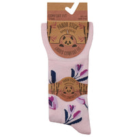 Ladies Women Bamboo Comfort Top Loose Top Floral Socks (3 Pair)
