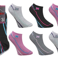 Ladies Women X Sport Design Trainer Socks (3 Pair)