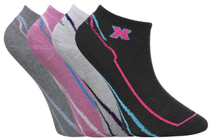 Ladies Women X Sport Design Trainer Socks (3 Pair)