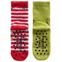 Ladies Women Cosy Thermal Christmas Xams Grinch Socks with Grip (1 pair)
