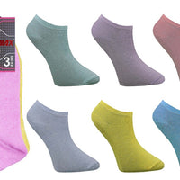 Ladies Women Light Pastel Trainer Socks (3 Pair)