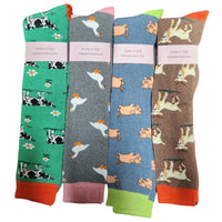 Ladies Welly Socks (Farm Animal Design)