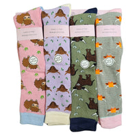 Ladies Women Welly Socks (Highland Cow Design)