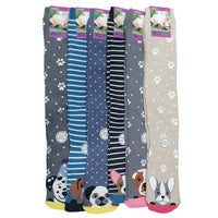 Ladies Welly Socks (Dog FACE Design)