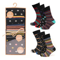 Mens Bamboo Design Socks in Gift Box (3 Pair)
