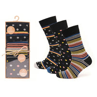 Mens Bamboo Design Socks in Gift Box (3 Pair)
