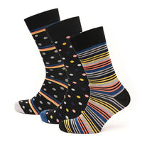 Mens Bamboo Design Socks in Gift Box (3 Pair)