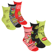 Mens Grinch Design Christmas Socks (3 Pair)

