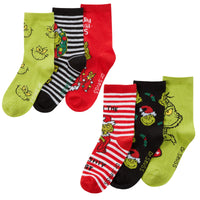 Mens Grinch Design Christmas Socks (3 Pair)