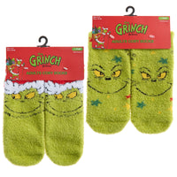 Mens Cosy Thermal Christmas Xams Grinch Socks with Grip (1 pair)
