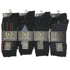 Mens Mix Design Pattern Socks (3 Pair)