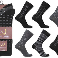 Mens Design Pattern Suit Socks (3 Pair)