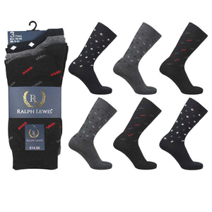 Mens Design Pattern Suit Socks (3 Pair)