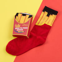 Mens Fries Food Design Socks with Novlety Gift Packaging

