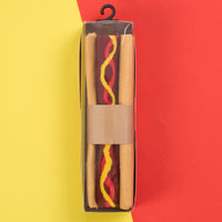 Mens Hot Dog Food Design Socks with Novlety Gift Packaging

