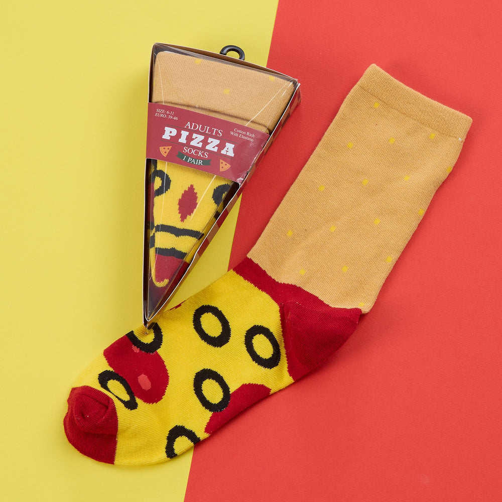 Mens Pizza Food Design Socks with Novlety Gift Packaging