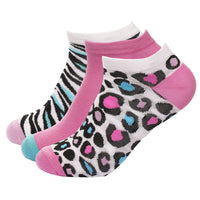 Ladies Women Bamboo Trainer Socks Animal Design Print (3 Pair)

