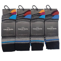 Mens Stripe Design Everyday Socks (3 Pair)
