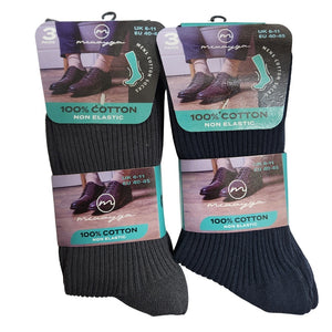 Mens 100% Cotton Non Elastic Socks (CLEARANCE DEAL)