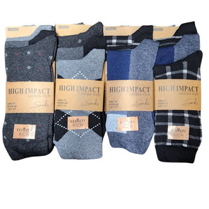 Mens Cotton Rich Design Socks (3 Pair)