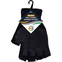 Half finger gripper gloves Colour: Black Size: One Size