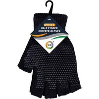 Half finger gripper gloves Colour: Black Size: One Size
