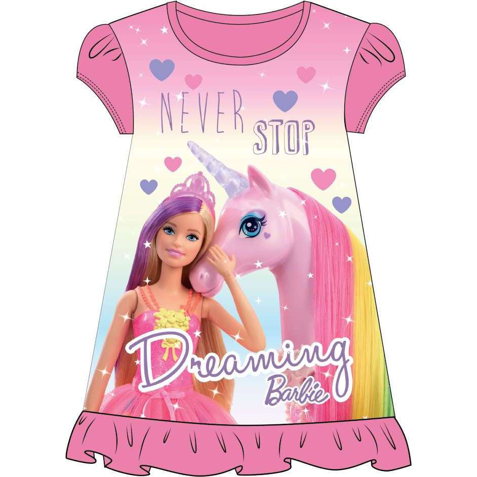 Girls Kids Character Barbie Nightdress