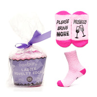 Ladies Women Cosy Socks in Novelty Cake Packaging (1 pair)
