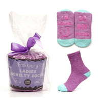 Ladies Women Cosy Socks in Novelty Cake Packaging (1 pair)