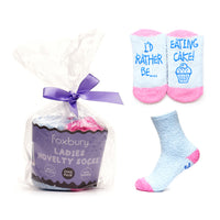 Ladies Women Cosy Socks in Novelty Cake Packaging (1 pair)
