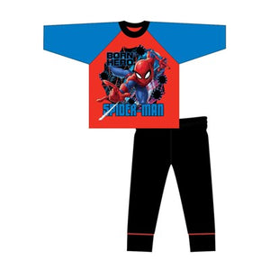 Boys Long Sleeved Spiderman Pyjama PJs Set